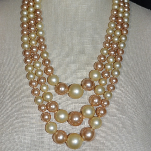 Jewelry - Vintage Japan Long Cream Bead Necklace